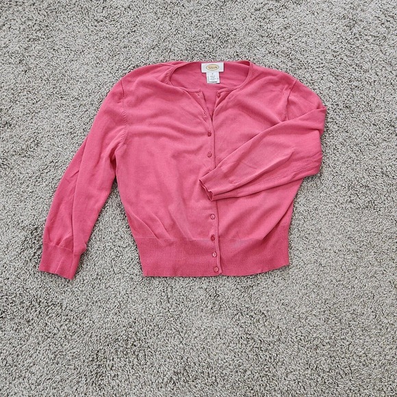 Talbots Women's Silk Blend Cardigan Sweater Long Sleeve Button-Up Casual Size M - Picture 4 of 10